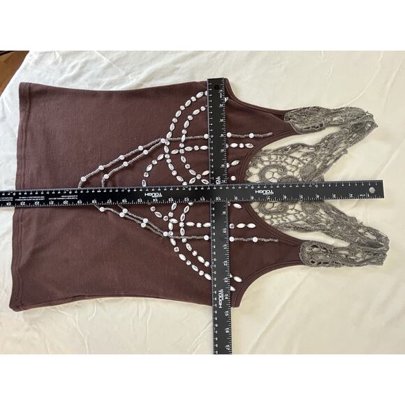 Vintage Tank Disco Boho Fairy Core Indie Punk Racer Back Tank By Fun House - Picture 7 of 8